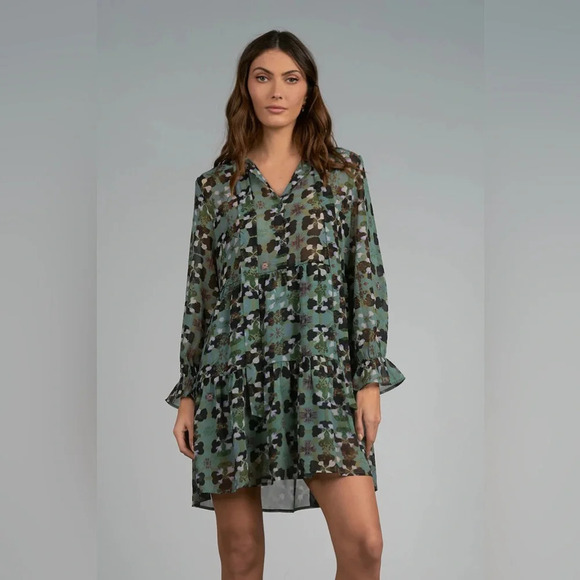 Elan Green Orchid Mini Dress, BNWT,  size Small - Picture 2 of 11